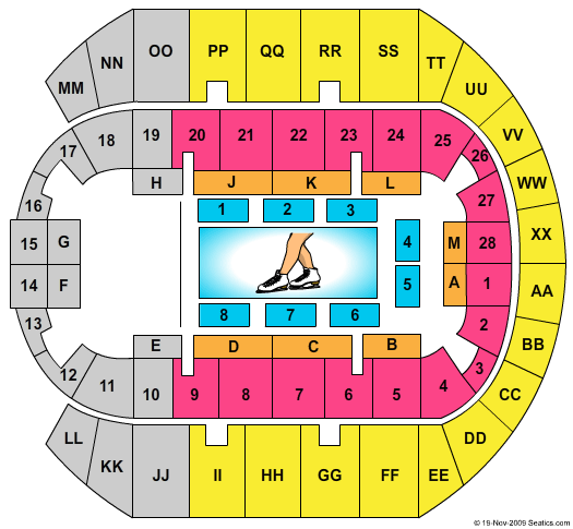 Coast Coliseum Seating Chart 3330